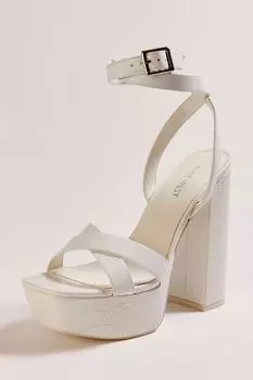 Туфли Nine West из искусственной крокодиловой кожи Forever 21, белый