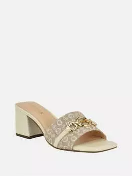 Туфли Oney Circle Logo Block на каблуках Guess Factory, цвет ivory logo