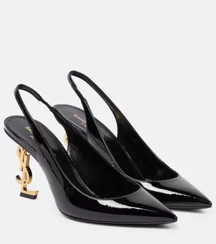 Туфли Opyum 85 из лакированной кожи Saint Laurent, черный