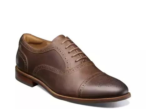 Туфли-оксфорды Florsheim Rucci Cap Toe, темно-коричневые