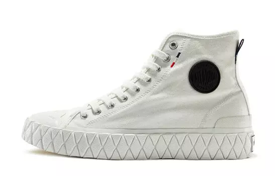 Туфли Palla Ace Canvas унисекс с высоким берцем белого цвета Palladium