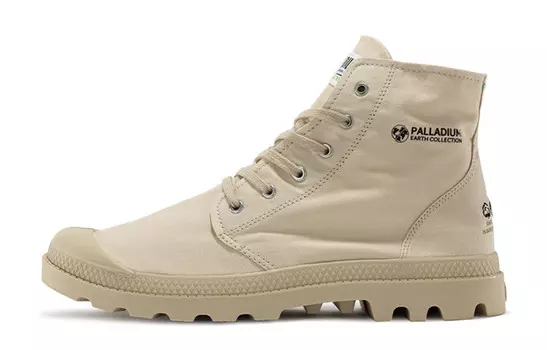 Туфли Pampa Canvas унисекс с высоким берцем пустынного цвета Palladium