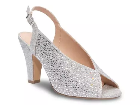 Туфли Paradox London Glory лодочки, серебряный металлик