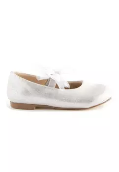 Туфли «Первые шаги» Bow Mary Jane Occasion Shoes Next, цвет silver