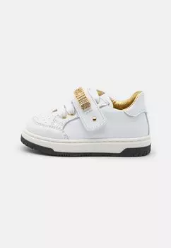 Туфли Первые шаги Unisex MOSCHINO, цвет white/gold