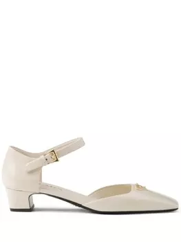 Туфли Prada 35 мм из лакированной кожи, серый