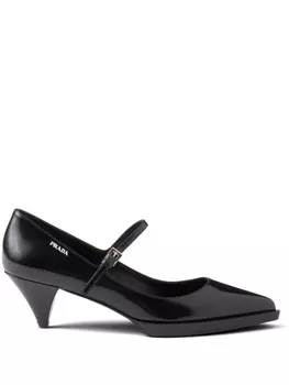 Туфли Prada 55 мм из матовой кожи, черный
