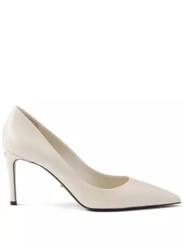 Туфли Prada 85 мм из сафьяновой кожи, серый