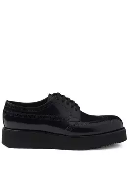 Туфли Prada из матовой кожи, черный