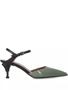 Туфли Premiata 60 мм из кожи, зеленый