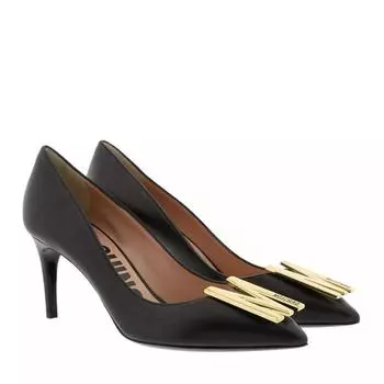 Туфли pumps leather Moschino, черный