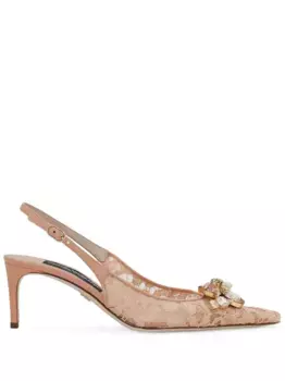 Туфли Rainbow Lace 60 с ремешком на пятке DOLCE & GABBANA, нейтральный