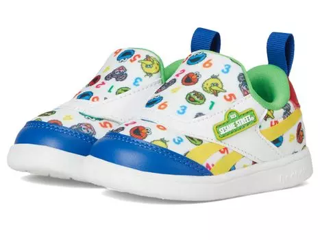 Туфли Reebok Kids Reebok x Sesame Street Club C Revenge Slip On, цвет White/Green/Yellow