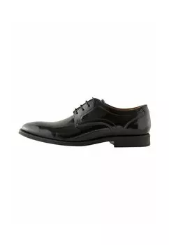 Туфли REGULAR FIT HIGH-SHINE SQUARE TOE DERBY Next, черный