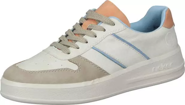 Туфли rieker, цвет champignon/cotton/aqua/aprikot