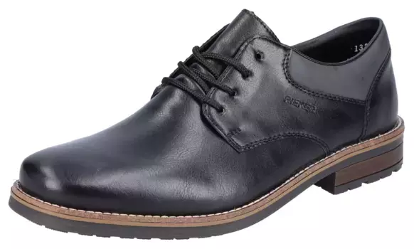 Туфли Rieker на шнуровке, элегантный вид, повседневная обувь, полуботинки, туфли на шнуровке, черный