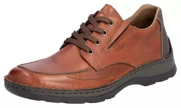 Туфли Rieker на шнуровке, повседневная обувь, полуботинки, кроссовки с мягкой стелькой, коричневый