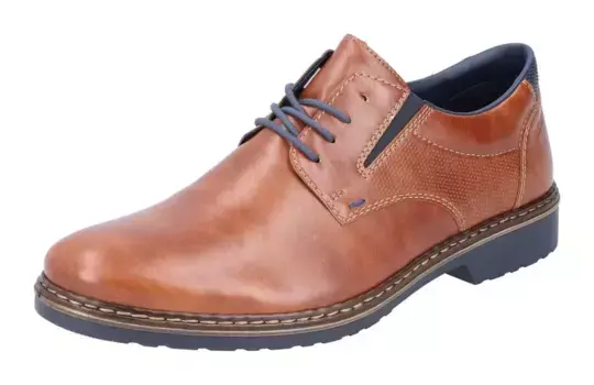 Туфли Rieker на шнуровке, с эластичной вставкой, повседневная обувь, полуботинки, туфли на шнуровке, цвет Cognac