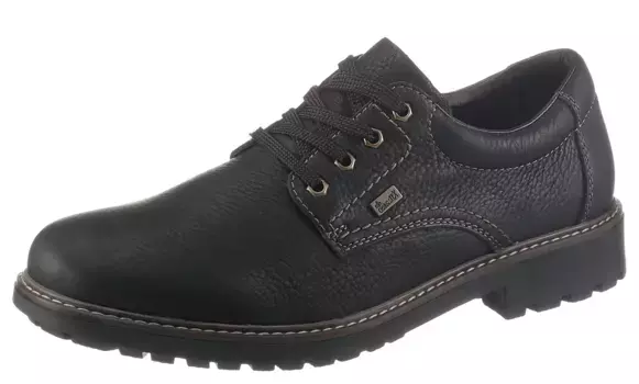 Туфли Rieker на шнуровке, с мембраной TEX, повседневная обувь, полуботинки, туфли на шнуровке, черный