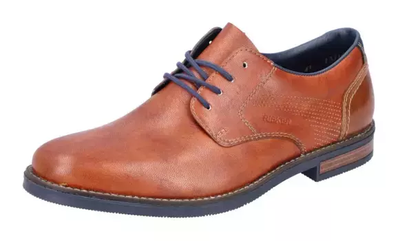 Туфли Rieker на шнуровке, с тонкой перфорацией сбоку, повседневная обувь, полуботинки, туфли на шнуровке, коричневый