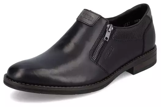 Туфли Rieker с молнией сбоку, черный