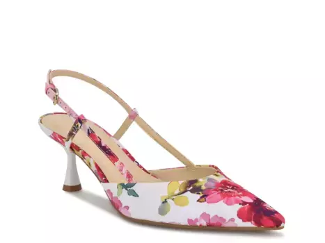 Туфли Rillas Nine West, White/Multicolor Floral Print