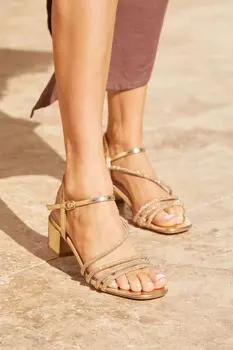 Туфли Riri на высоком каблуке со стразами Linzi, желтый