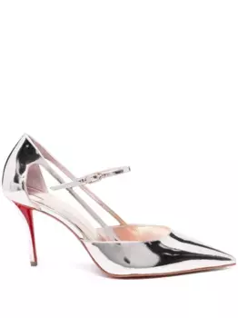 Туфли с эффектом металлик Christian Louboutin, розовый