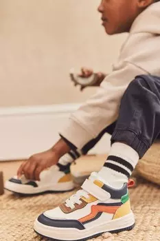 Туфли с эластичной шнуровкой и застежкой-липучкой Next