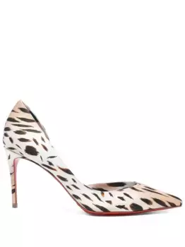 Туфли с анималистичным принтом Christian Louboutin, нейтральный