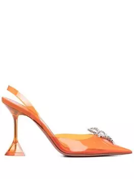 Туфли с бантом Amina Muaddi, оранжевый