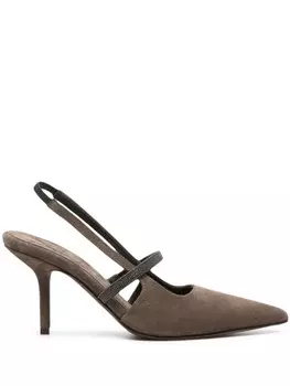 Туфли с декором Monili Brunello Cucinelli, коричневый
