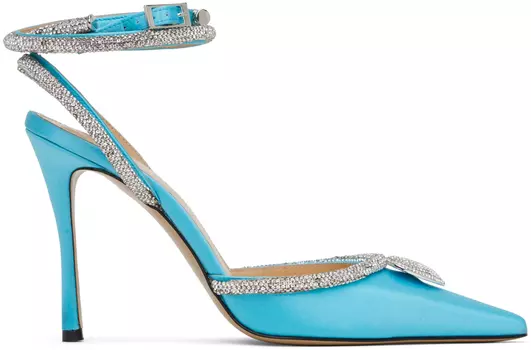 Туфли с голубыми кристаллами и сердечками MACH &amp; MACH