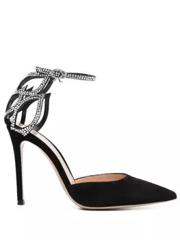 Туфли с кристаллами Gianvito Rossi, черный