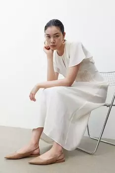 Туфли с кружевной пяткой H&M, бежевый