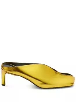Туфли с квадратным носком JIL SANDER, золотой