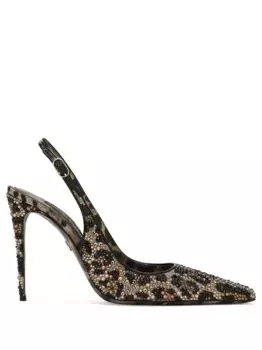 Туфли с леопардовым принтом DOLCE & GABBANA, коричневый