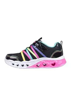 Туфли с липучками и светодиодной подсветкой Skechers, черный