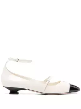 Туфли с логотипом MIU MIU, белый