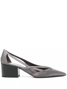 Туфли с логотипом Prada, серый