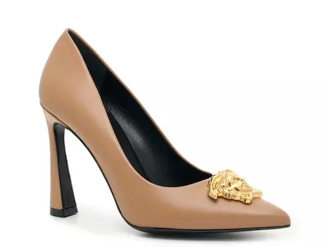 Туфли с логотипом Versace, бежевый