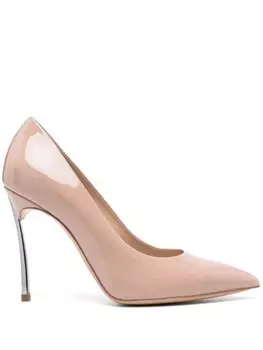 Туфли с лопастями 115 мм Casadei, нейтральный цвет