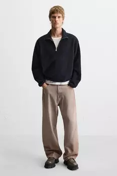 Туфли с массивным носком moc ZARA, хаки зеленый