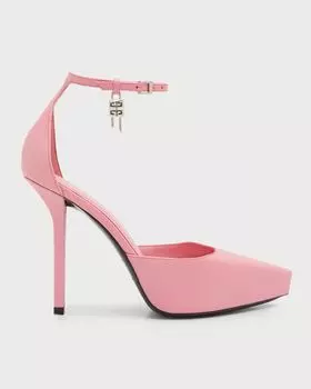 Туфли с металлизированной пяткой на пятке G Lock Givenchy, цвет Bright Pink