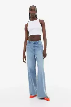 Туфли с открытой пяткой и лентой H&M, оранжевый