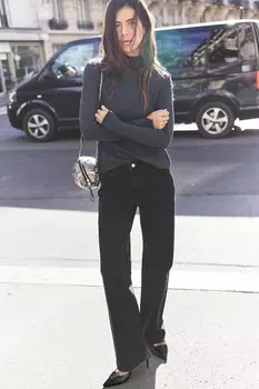 Туфли с открытой пяткой и принтом ZARA, черный