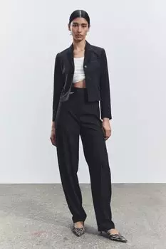 Туфли с открытым носком и принтом животных ZARA, цвет zebra
