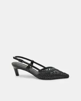 Туфли с плетеным узлом и пяткой-пяткой Latouche, черный