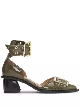 Туфли с пряжками GANNI, зеленый