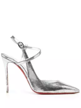 Туфли с пряжкой Christian Louboutin, серебяный
